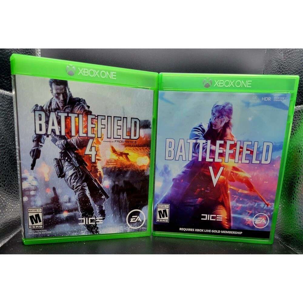 Battlefield 4 & 5 Bundle (Microsoft Xbox One) Complete| Tested|